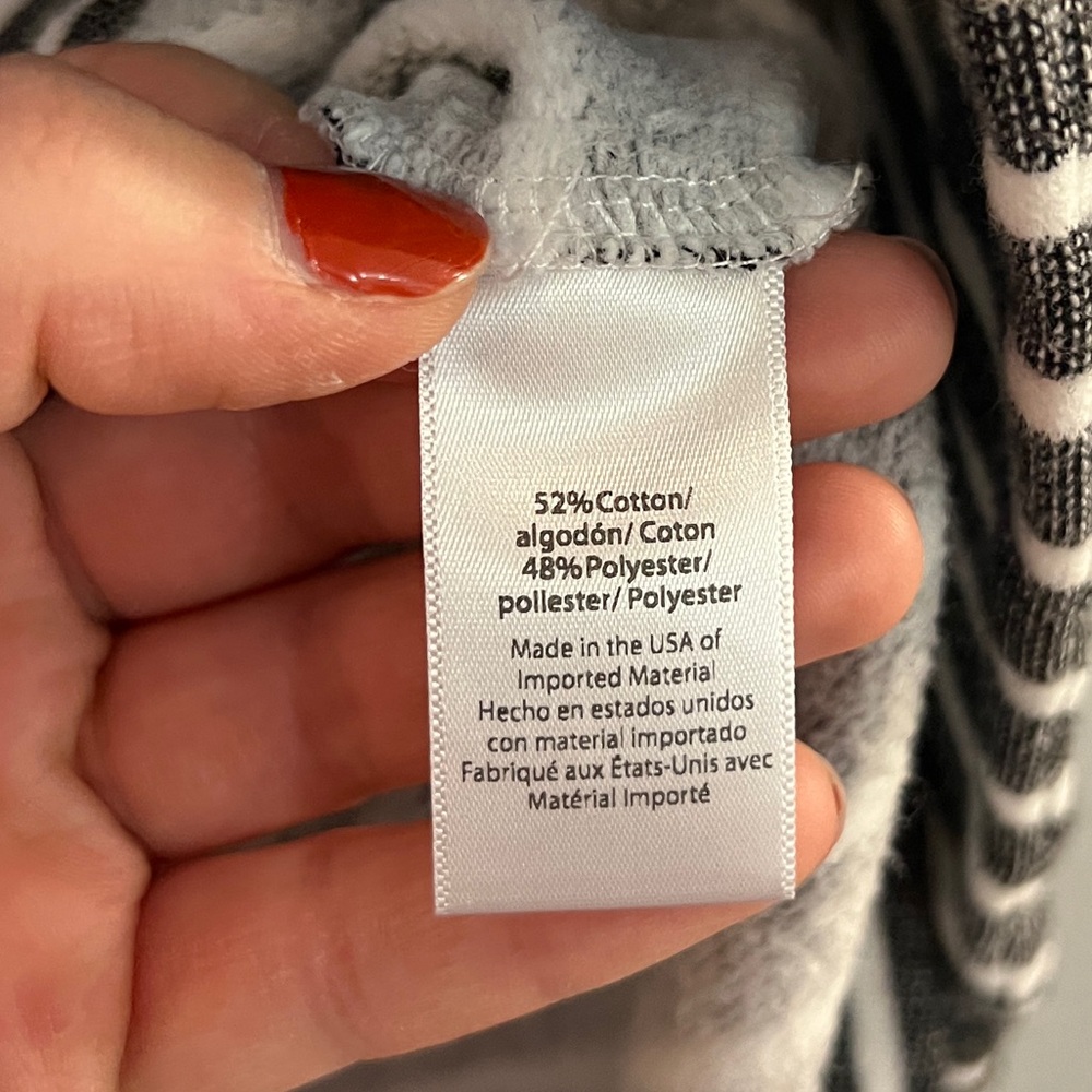 Beyond Yoga 'Live Out Loud' Black/White Striped Hoodie Dress - Women's Large - Picture 7 of 7